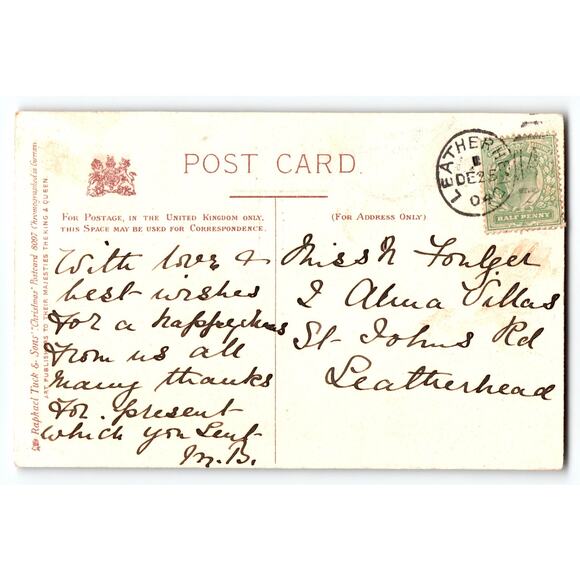 Vintage Cinderella Christmas Postcard Feeding Birds by Open Window Tuck - Picture 2 of 2